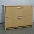 Blonde 2 Drawer Lateral File Cabinet, Locking